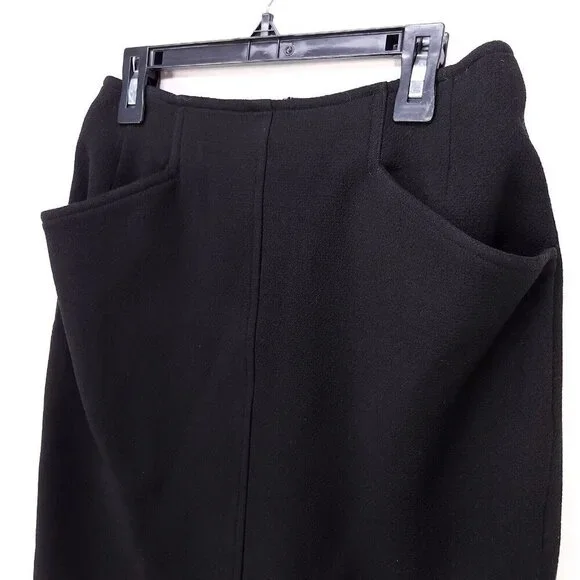 VIntage Chado Wool Skirt Silk Lining Pockets Size 4 Pockets Professional Career - Picture 3 of 14